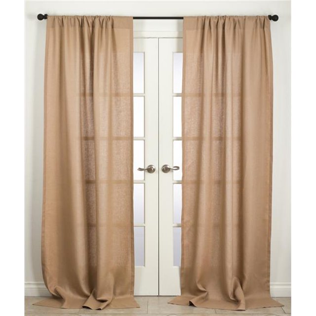 SARO 82013.KH4296 42 x 96 in. Panneau de Rideau en Lin Collection Margaux - Kaki