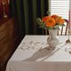 thumbnail image 3 of Mantel de lino de algodón para mesa de comedor, cocina de granja, mantel rectangular, cubierta para mesa de centro, beige, flor de café, 55x55 pulgadas, 3 of 5
