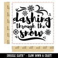 thumbnail image 2 of Dashing Through the Snow Winter Snowflakes Christmas Self-Inking Rubber Stamp Ink Stamper - Black Ink - Large 1-1/2 Inch, 2 of 7