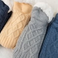 thumbnail image 2 of Qarigey Calcetín grueso de invierno frío de 2 piezas, calcetines suaves, calcetería cómoda, calzado cálido, accesorio para el hogar, la Accesorios de disfraces Albaricoque 40 a 42, 2 of 6
