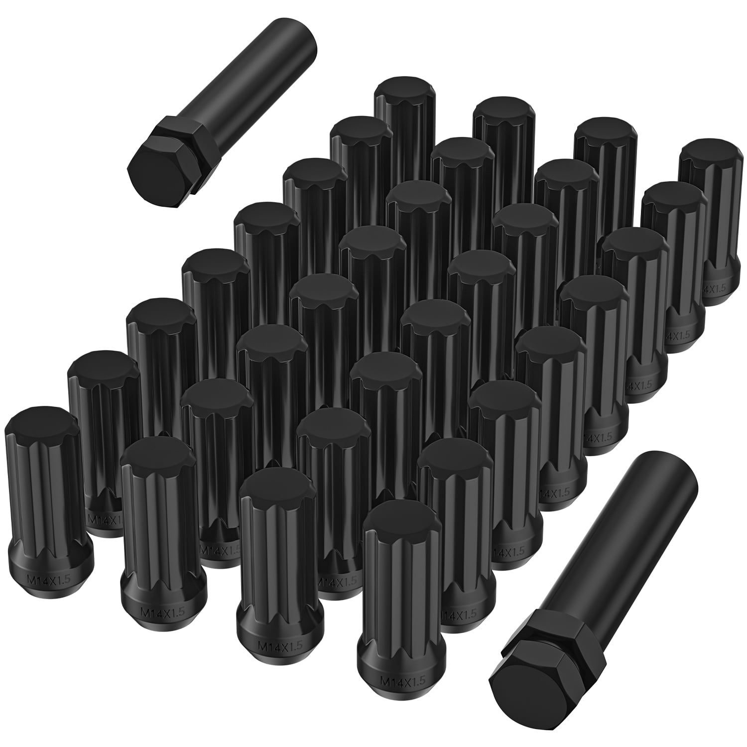 Toorise 32Pcs Lug Nuts Compatible for Ford F250 F350 Chevy GMC 8 Lug Trucks Chevrolet Hummer