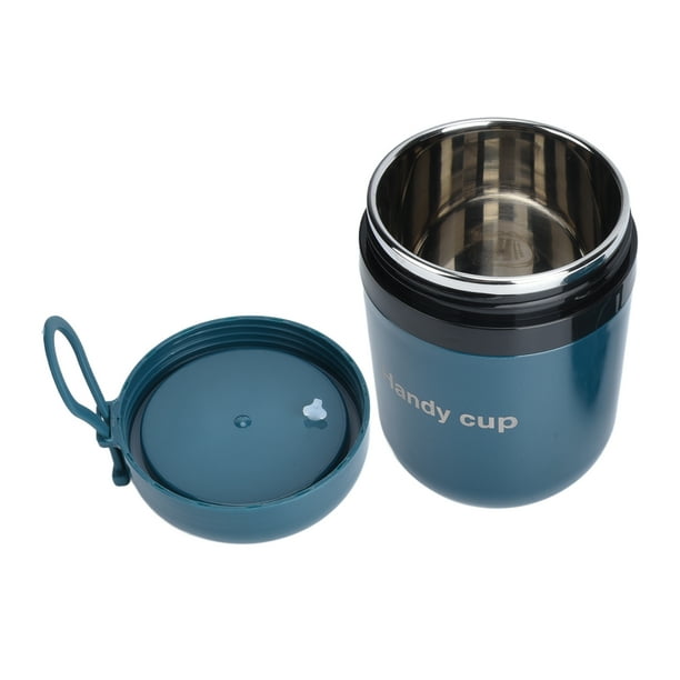 Recipiente de acero inoxidable Jadeshay 500 ml con aislamiento y cuchara plegable