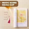 thumbnail image 2 of HEALEEP 2Pcs Music Note Shaped Score Holder Piano Sheet Music Clip Rose Gold Spring Steel for Students, 2 of 5