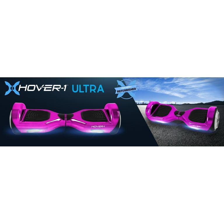 Hover 1 Used Ultra Electric Hover Board with 6.5 In. Wheels LED Lights and 4 Hour Battery Life Pink Walmart
