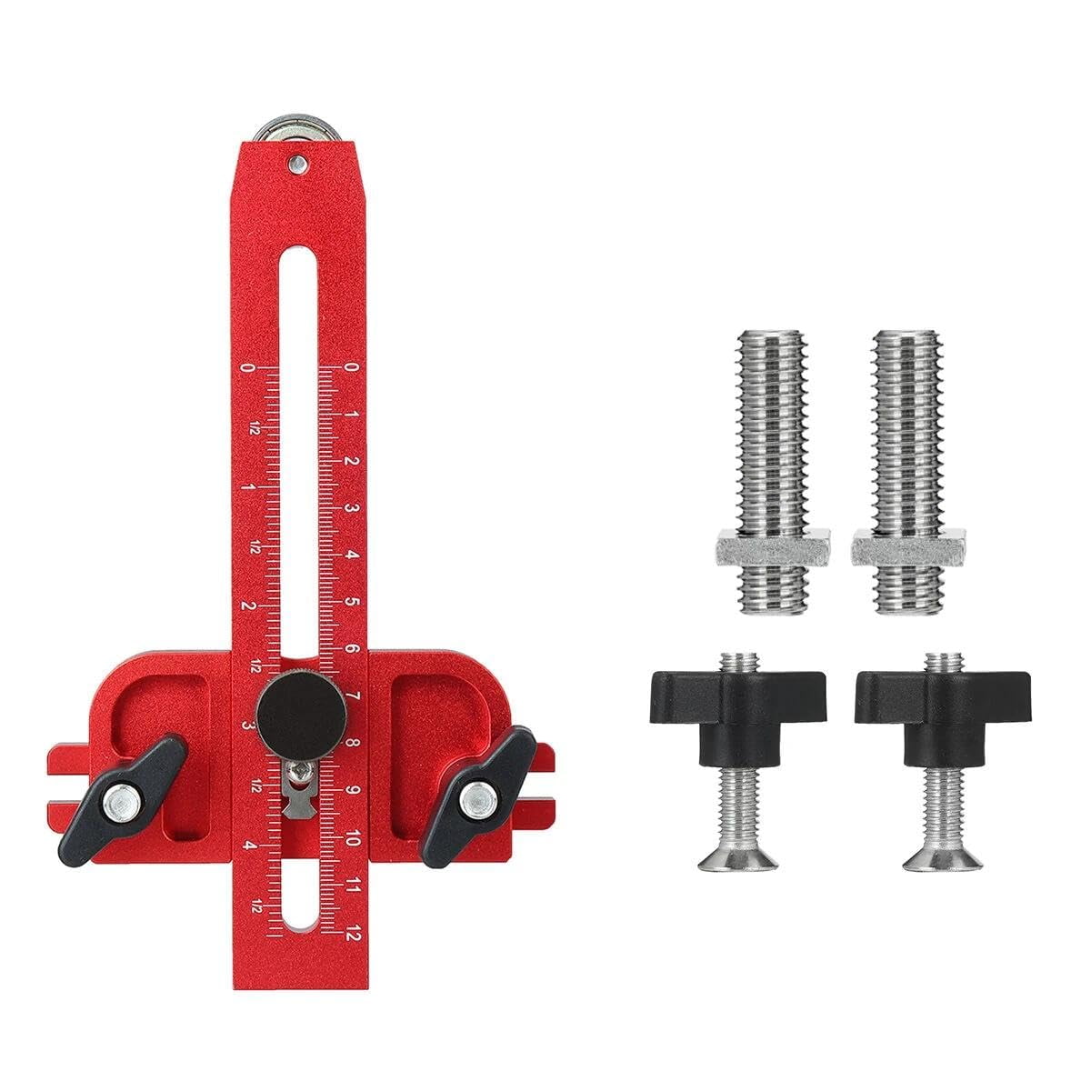 120mm Thin Table Saw Jig Aluminium Alloy Anodized Adjustable Limiter for Precision Woodworking Compatible with 19mm 30mm T-slot Track