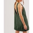 thumbnail image 3 of PUWEI Women's Casual Corduroy Overall Dress A Line Round Neck Mini Dress with Pockets, 3 of 7