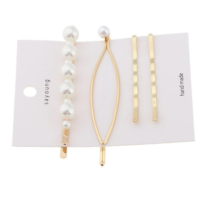 Mujeres Per Pinza de Pelo Horquil Barrette Cmp Accesorio Styling Joyería - #1, #1 1 Macarena Perla de la perla de las mujeres