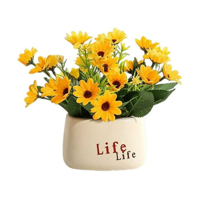 Simulation Bonsai Artificial Potting Fake Flower Silk Decorative Household Accessories Pressure Alleviation Sweet Gift