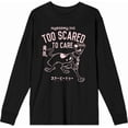 thumbnail image 4 of Scooby-Doo Too Scared To Care Adult Black Crew Neck Long Sleeve Tee-Medium, 4 of 6