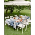 thumbnail image 3 of Blue Coastal Outdoor Tablecloth - 52x70 Inch Rectangle Dining Table Cover, Summer Beach Starfish Weeping Eucalyptus Ombre Waterproof Outdoor Table Cloth with Umbrella Hole & Zipper for Picnic/Patio, 3 of 7