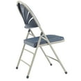 thumbnail image 4 of NPS 1100 Series 34.5" Deluxe Fan Metal Folding Chair in Dark Blue (Set of 4), 4 of 5
