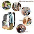 thumbnail image 5 of SEANATIVE Clear Backpacks for Girls Boys Preschool Elementary Kids Clear Backpack Transparent Bookbag See Through Daypack PVC Heavy Duty School Bag, Crab Starfish Palm Tree Pattern, 5 of 7