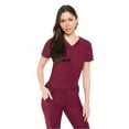 thumbnail image 2 of Natural Uniforms Ultra Stretch Womens Jogger Scrub Set (Burgundy, 3X-Large), 2 of 7