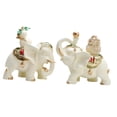 thumbnail image 2 of 1 par de estatuas de elefante de la buena suerte, decoración de mesa para dormitorio, ligeras. Blanco, 2 of 9