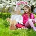 thumbnail image 4 of Qocolhg Easter Brown Bunny Basket, 9”× 3.5” Rabbit Backet with Foldable Ears, Empty Soft Basket with Handle, Easter Gifts for Babies, Kids Egg Hunt Game, Candy Bag & Party Favor Storage Container, 4 of 4