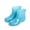 Blue, variant on Women's Dot PVC Ankle Rain Boots, Glossy Surface Slip-On Design, Waterproof Lightweight Short Wellies