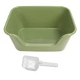 thumbnail image 1 of Large Cat Litter Box High Sides Anti Splashing Easy to Clean Simple Look Open Cat Litter Box for Large Cats Green, 1 of 4
