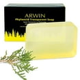 thumbnail image 1 of ARWIN Phytoncid Barra de jabón transparente 180 g / 6,3 oz - Jabón natural para rostro y cuerpo Hidratante para pieles sensibles Lavado de limpieza suave Hidratante y calmante Aroma natural a pino jap, 1 of 4