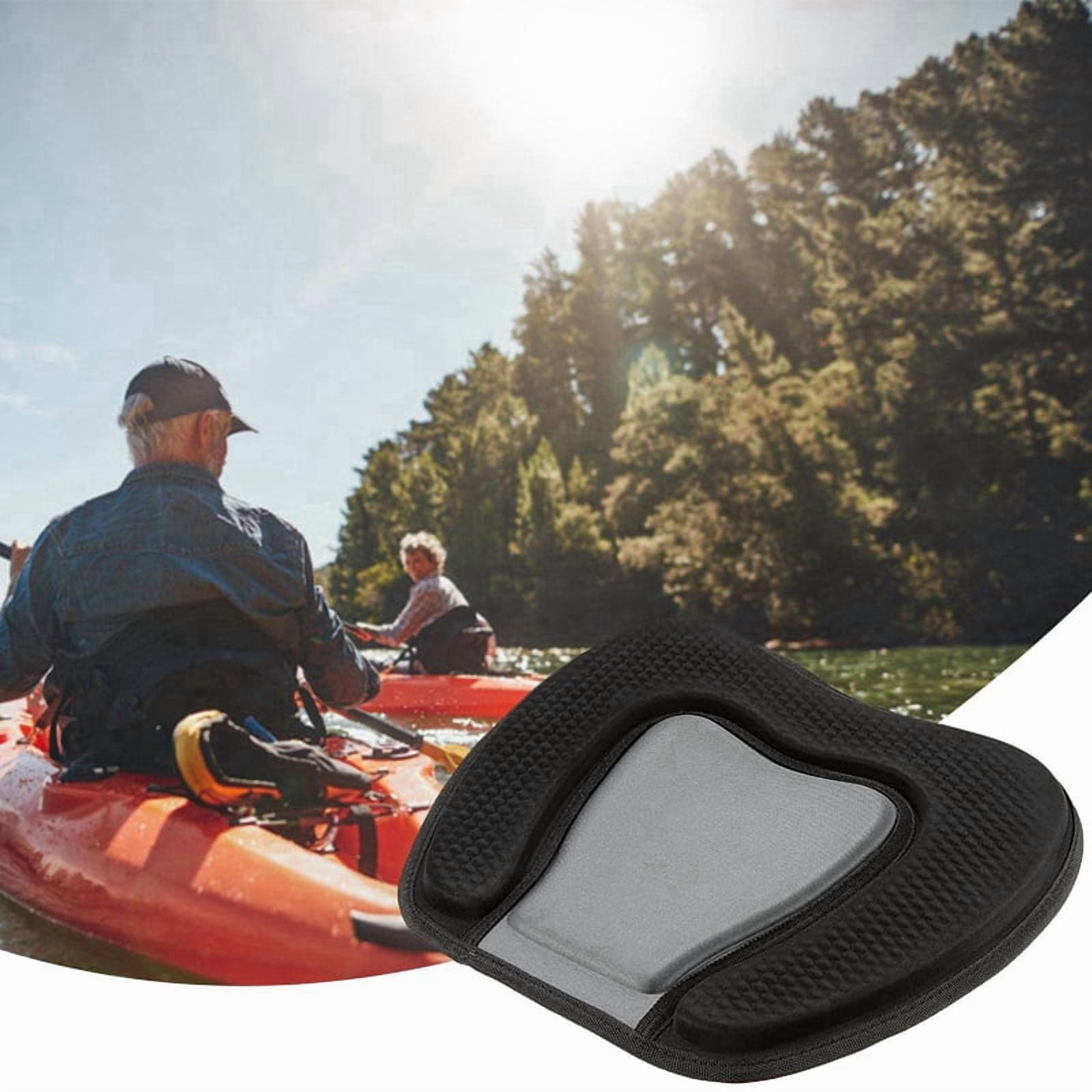 10 Pcs 38X32cm Kayak Soft Seat Cushion Pad Canoe Fishing Boat Comfortable EVA Cushion Seat Padded for Boat,10 x Kayak Seat,Black&grey
