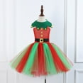 thumbnail image 6 of CUZIBR Toddler Kids Deer Girls Christmas Dresses Vintage A-line Colorful Girl Tulle Tutu Dress Mesh Princess Outfits Sets Cozy Dailywear For Child,Red,6-7 Years, 6 of 8