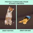 thumbnail image 4 of LUXSHARE HOME Reversible 91 inch 4 Seater Sofa Cover for Pet Friendly Machinche Washable Water Repellent Furniture Protector with Elastic Straps & Foam Rods, 4-seat Size, Chocolate/Chocolate, 4 of 6