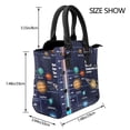 thumbnail image 2 of Lsque Solar System Pattern Leather Rivet Shoulder Bag – Elegant Genuine Leather & Microfiber PU Crossbody with Detachable Adjustable Strap, 2 of 5