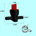 thumbnail image 3 of 1/4" Inline Fuel Cut Off Valve Shut Off Valve Straight Gas Valve with Clamps, 3 of 4