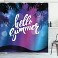 thumbnail image 1 of Ambesonne Hello Summer Shower Curtain, Vivid Night Palms, 69"Wx75"L, Multicolor, 1 of 3