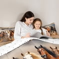 thumbnail image 5 of Feelyou 3D Rustic Horse Bedding Comforter Set, Hippie Bohemian Aztec Twin Comforter Sets, Farmhouse Western Animal Reversible Bedding Set, Breathable Home Decor, 2-Piece, 5 of 8