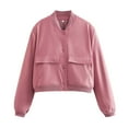 thumbnail image 1 of SLTNX-Chaquetas de moda para mujer, abrigos informales elegantes de manga larga con cuello redondo y bolsillos, Otoño, 2023, 1 of 4