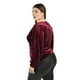 thumbnail image 3 of Blusa de terciopelo cruzada Roman Fashion /Tallas Extras, 734 (Vino) vino 42, 3 of 6