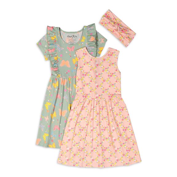Freestyle Revolution Baby & Toddler Girls 2 Pack Dresses In Yummy Fabric & GWP