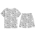 thumbnail image 5 of Shadoumai Halloween Two Piece Outfit Boys Girls Kids DIY Doodle Print Shorts Top Loose Soft Fabric Indoor Play Wear Ages 2–12 Kid Casual Drawing Ensemble, 5 of 5