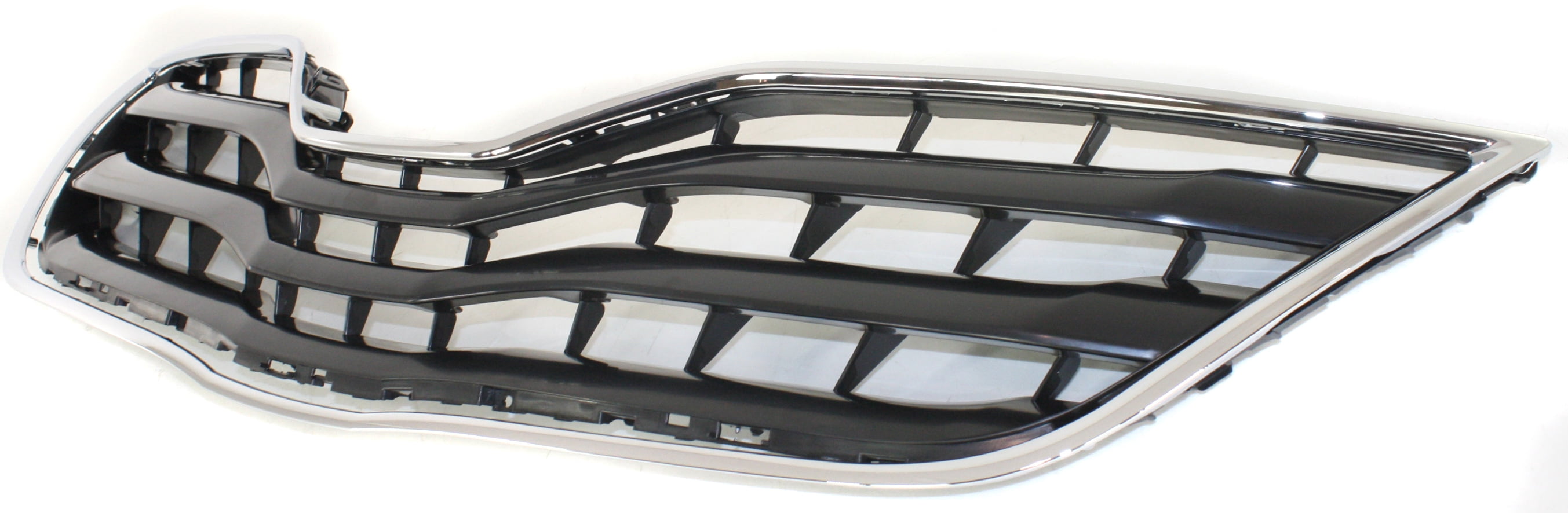 Grille Assembly Compatible With 2010-2011 Toyota Camry Chrome Shell with Painted Black Insert