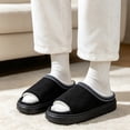 thumbnail image 6 of CHICVOMEY Fuzzy Slippers Women Slip on Indoor Cozy Memory Foam House Shoes Open Toe House Slippers Lightweight Fluffy Slippers, 6 of 9