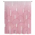 thumbnail image 2 of Red Ombre Sheer Curtains 63 Inches Long, Farmhouse Stripes Modern Abstract Art Light Filering Curtains, Breathable Simi Curtain Privacy Drapes for Living Room Bedroom Lightweight Window Treatment, 2 of 9