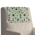 thumbnail image 4 of SCRAWLGOD Christmas Tree Poinsettia Bee Print Green 2 PCS Non Slip Headrest Protector for Recline Chair Waterproof Recliner Headrest Cover 17x27in PU Leather Couch Head Rest Slipcover, 4 of 7
