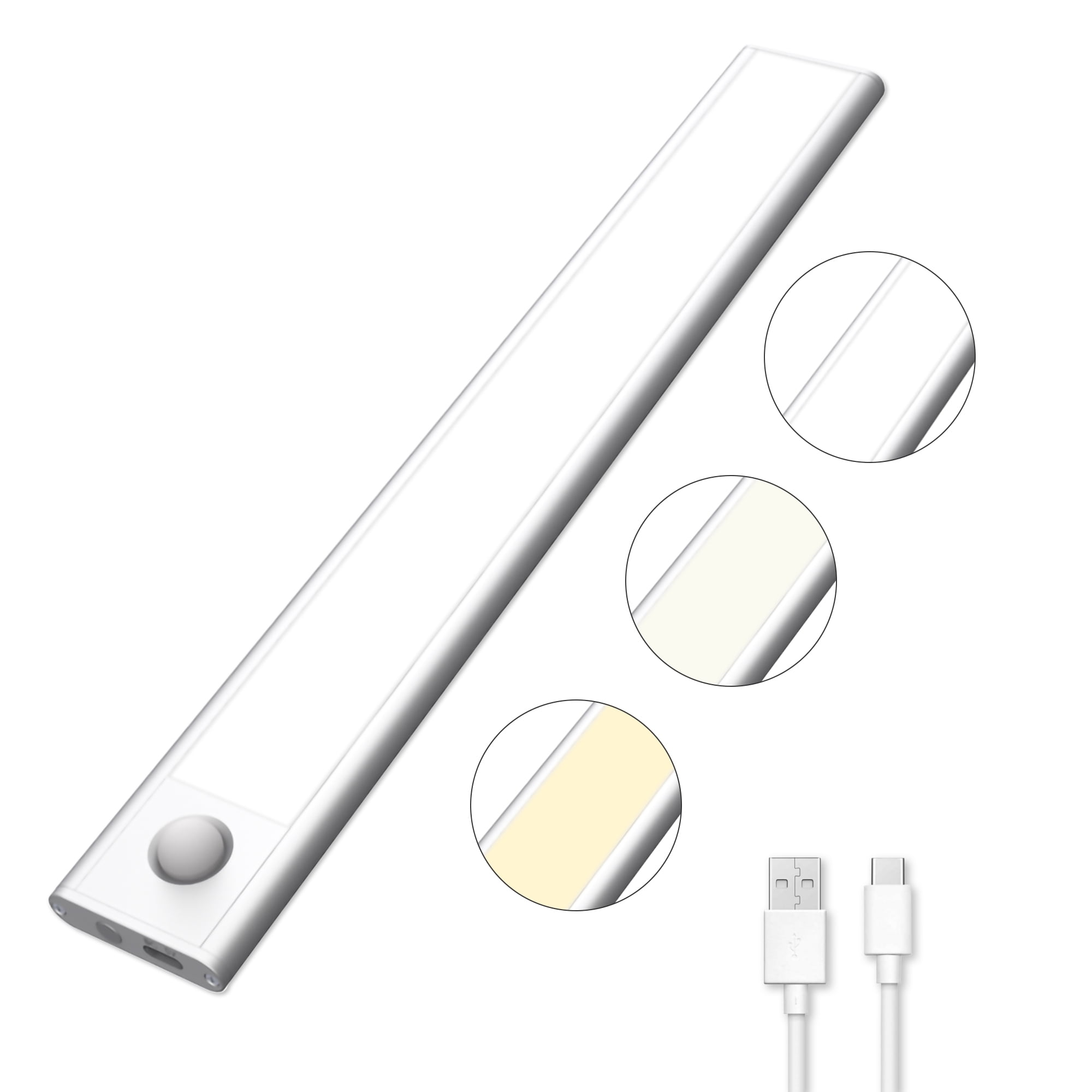 Comforday Wireless Motion Sensor Light, 16 inch 124 LEDs USB Rechargeable, Under Light