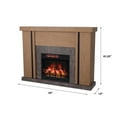 thumbnail image 3 of Country Living Graham 55 Inch Mantel Package with Electric Fireplace Insert Heater with Remote & Oak Wood Finish + Hidden Storage Space, 3 of 9