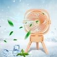thumbnail image 4 of AZXY Portable Desk Fan, Small Fans That Blow Cold Air, USB Rechargeable Tripod Stand Fan, Personal Cooling Fan for Bedroom, Home, Office, Indoor, Travel, Beige, 4 of 8
