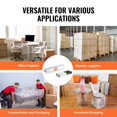 thumbnail image 6 of Stretch Film, Extra Thick 80 Gauge Stretch Film – 15 Inch x 1200 Foot Roll, Commercial-Grade Shrink Wrap for Pallets, Secure Packing & Transport (1 Pack, Clear with Handles), 6 of 10