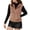 Khaki, variant on Women's Fluffy Sherpa Fleece Hooded Waistcoat Zip Up Sleeveless Plush Warm Layering Vest with Pockets Fall Winter Casual Outerwear White