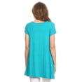 thumbnail image 4 of Women's Casual Solid Color Short Sleeve Tunic Top With Pockets, 4 of 4