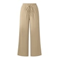 thumbnail image 5 of Edvintorg Wide Leg Capri Pants for Women Flowy Lightweight High Waisted Casual Capris Trouser with Pockets Women’S Clothing White XL, 5 of 7