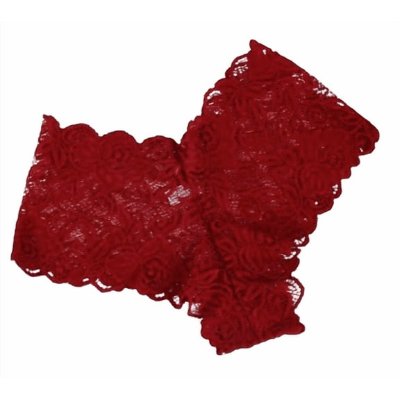 Women's Lace Panties, Burgundy - Large