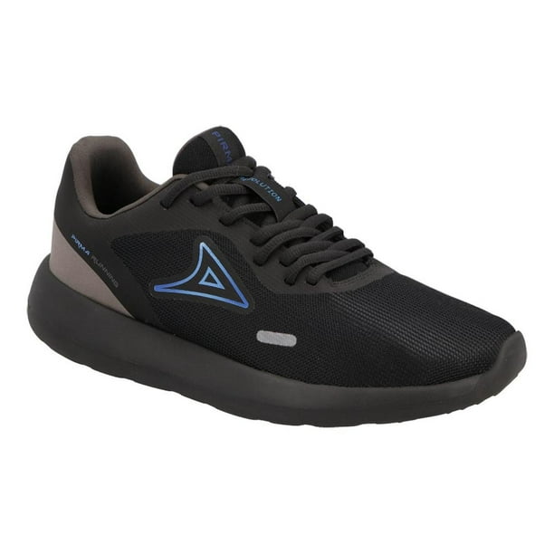 Tenis Hombre Pirma Textil Ligero Resistente Deportivo Ajustable Cordones Negro 25