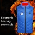thumbnail image 6 of Zwiiyzr 2025 Boys and Girls Sleeveless Vest Heated Jacket Kids Usb Intelligent Constant Three Temperature Heated Winter 2 Areas Heated Outerwear Coat Blue, 6 of 6