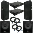 thumbnail image 1 of Seismic Audio Premium Dual 15" PA Speakers, 18" Enforcer Subs, 2 Amplifiers, and Cable Package - FL-155PPKG2, 1 of 7
