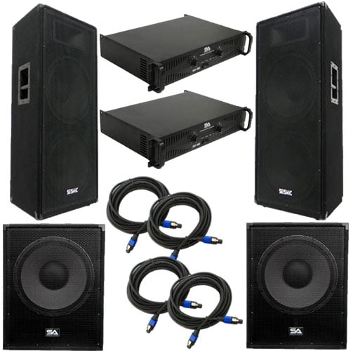Seismic Audio SA-210 Bass Guitar Speaker Cabinet - 2x10", 400 Watts, 4 Ohm, PA/DJ Ready