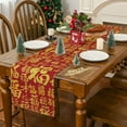 thumbnail image 4 of YIBAGA Chinese New Year Table Runner, FU Luck Red Gold Runner for Table Decoration, 13x36 inch, Polyester, 4 of 6